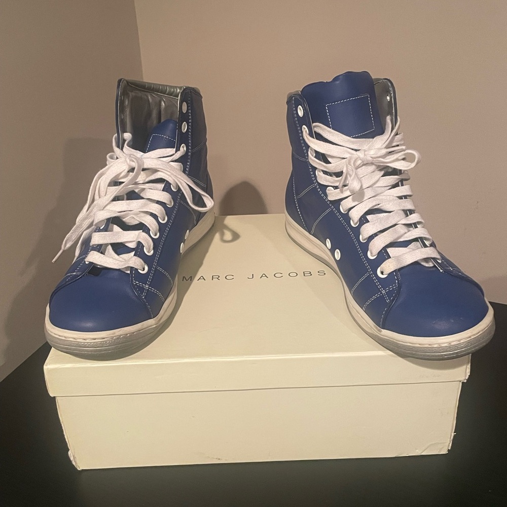 Marc Jacobs Blue and Silver High-Tops